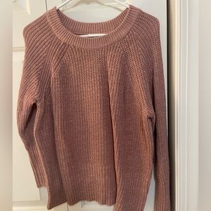 Universal Thread chunky light pink sweater, size M